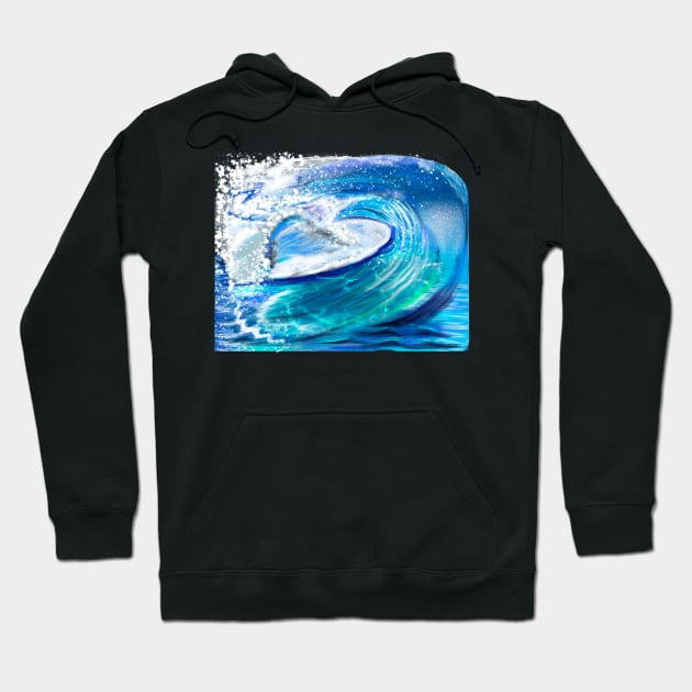 Surf - big wave surfing Hoodie by Artonmytee